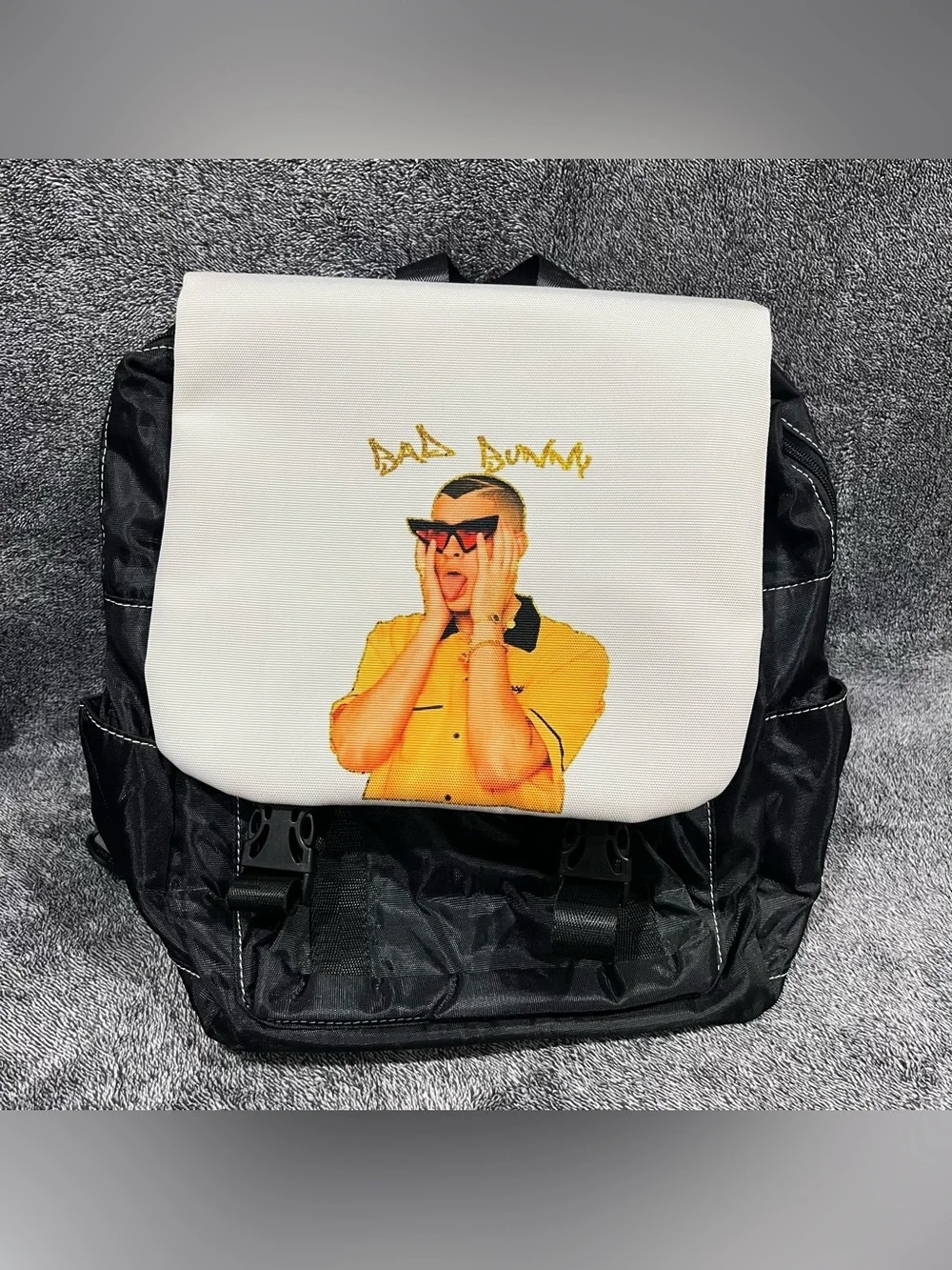 Bad Bunny Oxford Canvas Flap Backpack unisex